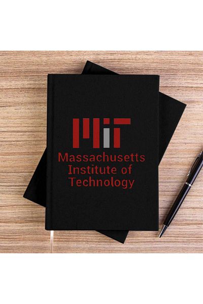 Z zepplin Caiet de pânză neagră cu logo al Institutului de Tehnologie din Massachusetts