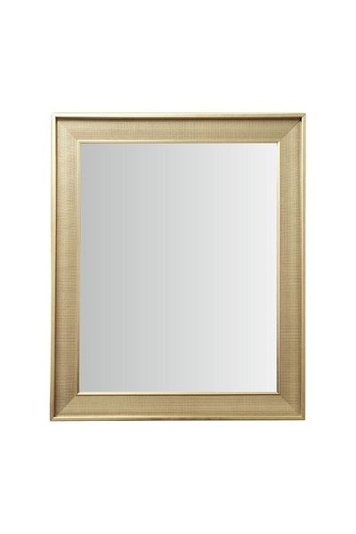 BM GİFT DESİGN Wall mirror, rectangular, gold plastic frame, 59.5 x 49.5 cm