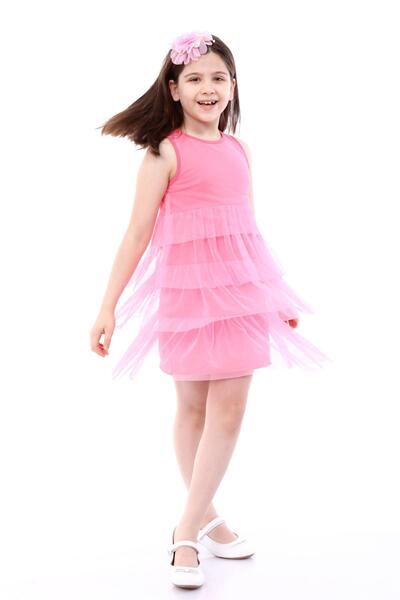 Neslice in İstanbul Neslice In Istanbul Kız Çocuk 3 Katlı Tüllü Elbise