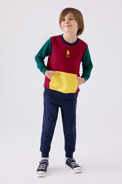 U.S. Polo Assn. Boy's Burgundy Pajama Set 50299486 -Vr014