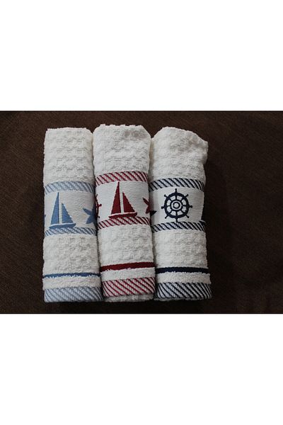 BULTEKS Cotton Woven Kitchen Towel Set (3 Pieces) in 30X50 Size