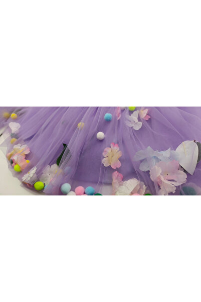 By Piera Flower and Pompom Tutu Skirt 6636