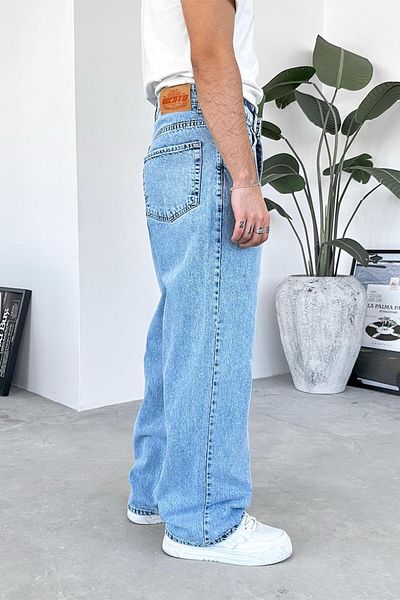 HAFKAGİYİM Ice Blue Soft Gradient Basic Extra Loose Παντελόνι