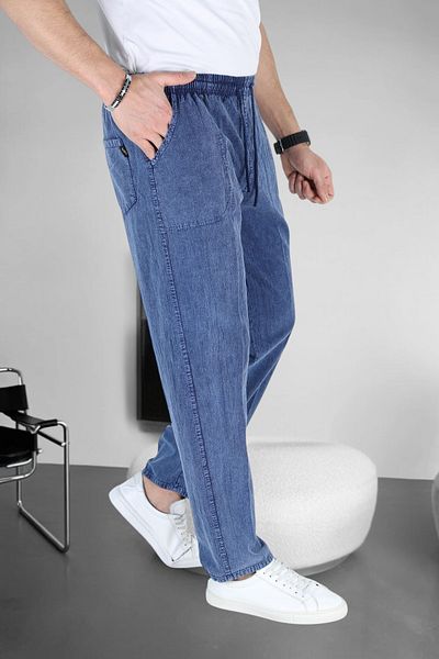BİRBEYSTORE Unisex Linen Pants - Comfortable Fit Large Size - M-6Xl