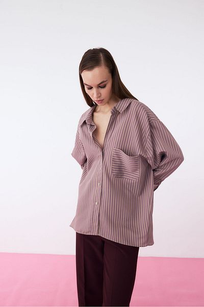dml giyim STRIPED OVERSIZED SHIRT