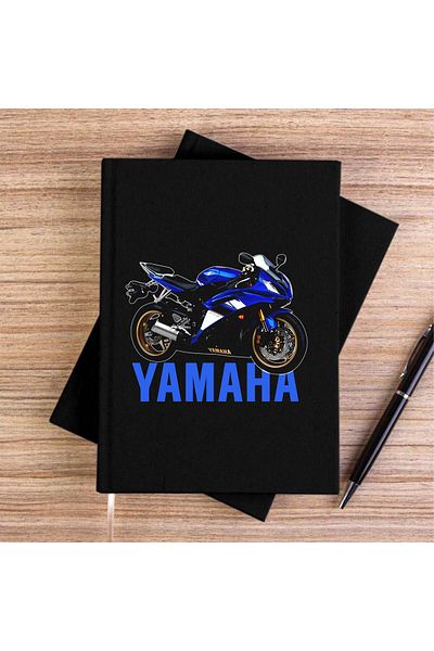 Z zepplin Yamaha R6 Black Canvas Notebook