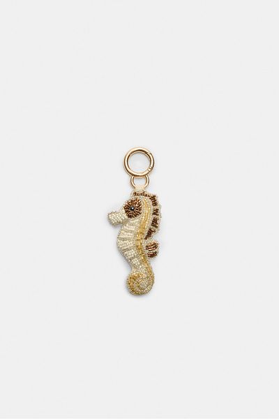 Stradivarius Seahorse charm key ring