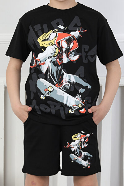 NEWKİDS Комплект къси панталони с щампа и джобове за момче за деца 3-10 години