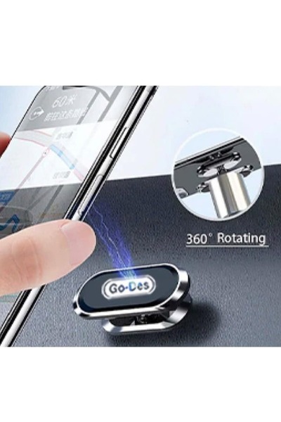 Go-Des GD-HD708 Mini Magnetic Car Phone Holder, 360 Degree Adjustable Phone Holder