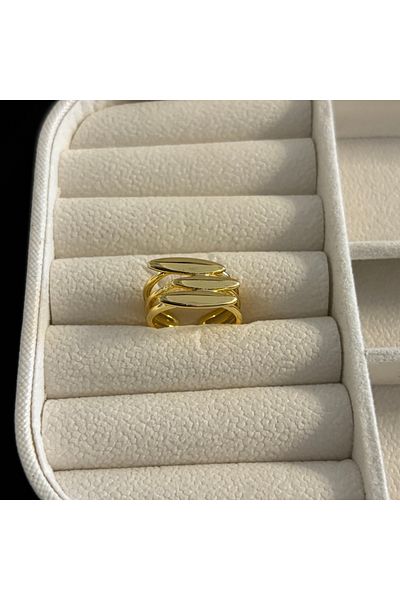 Zeyn Design Model Adjustable Gold Steel Ring