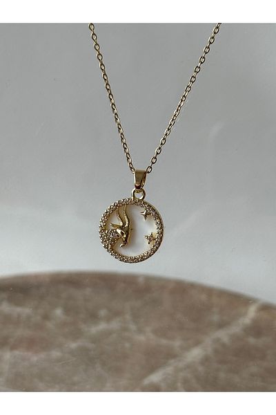 Reorah Collection Horoscope Icons Steel Necklace-Capricorn