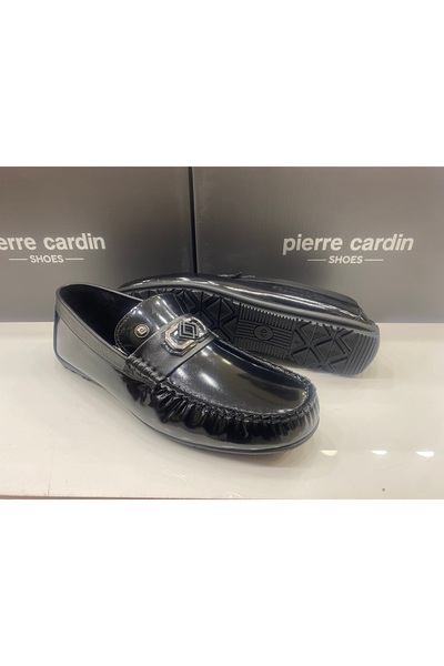 Pierre Cardin hakiki deri siyah rugan günlük kullanım  babet