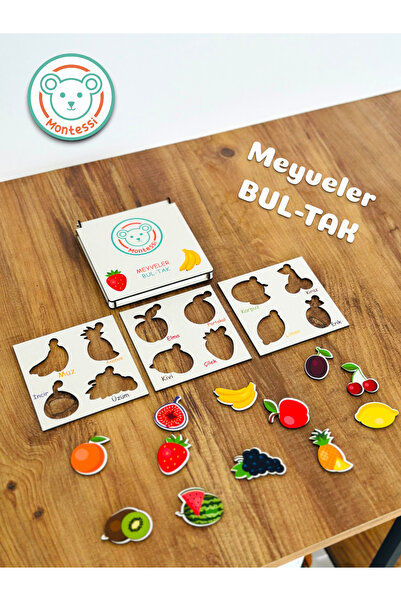 Karter İnovasyon مجموعة ألغاز الفاكهة التعليمية - لعبة الفريق التكتيكي الخشبي