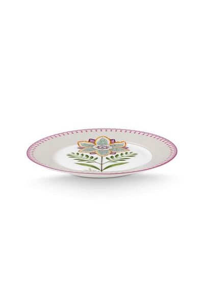 Pip Studio Farfurie din porțelan, Pip Studio, White, 21cm, colecția Lily&Lotus