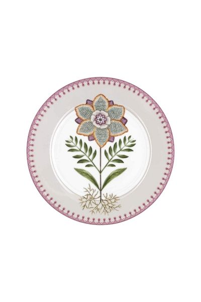 Pip Studio Farfurie din porțelan, Pip Studio, White, 21cm, colecția Lily&Lotus