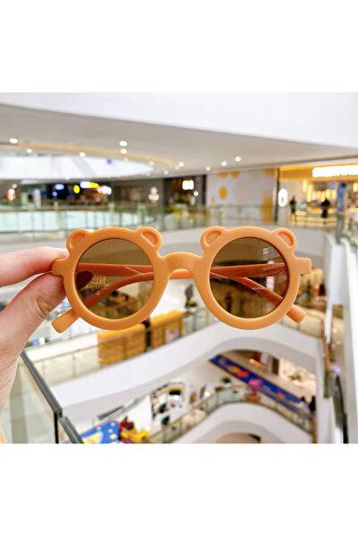 synshop Yellow Sun Glasses Retro Girls Boys Children Baby Nordic Round Frame Matte Sunglasses
