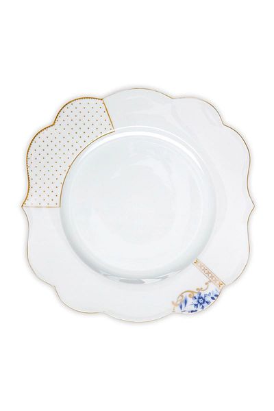 Pip Studio Porcelain plate, Pip Studio, 28cm, Royal White collection