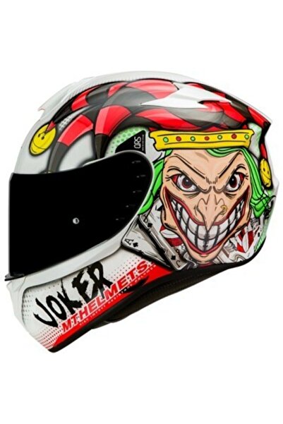 Genel Markalar Kask Targo Joker A0 Gloss-pearl White Şeffaf Vizörlü