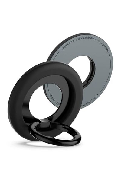 Spigen Nano Pop MagFit Magnetic Silicone Phone Grip Kickstand compatible with MagSafe Black Sesame