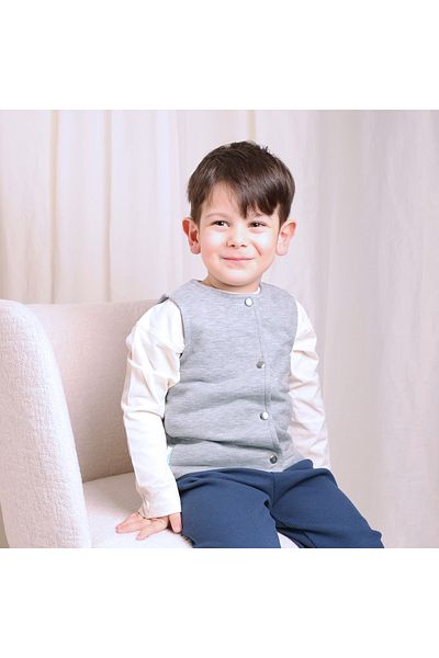 Zuppers Snap Cotton Baby Kids Vest - Gray