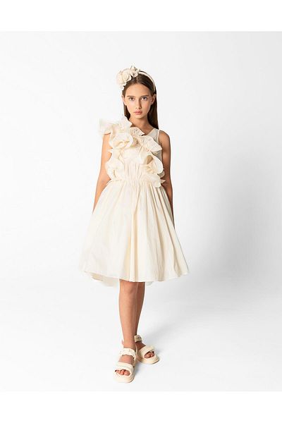Lia Lea Bg Store فستان بناتي باللون البيج