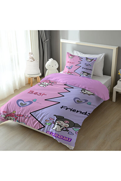 Şen Dekorasyon Kuromi and Melodi Children's Duvet Cover Set