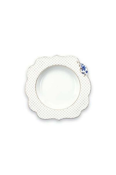 Pip Studio Porcelain deep plate, Pip Studio, 23.5cm, Royal White collection