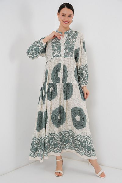 Bigdart 2423 Rochie Hijab Autentică cu Motiv - C. Çağla