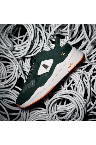 b bathu Bathu 10/43 Men's Leather Sneaker - Dark Green