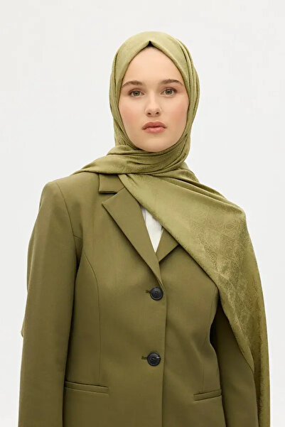 cs camellia scarf Şal cu model etnic jacquard mătăsos - Çağla