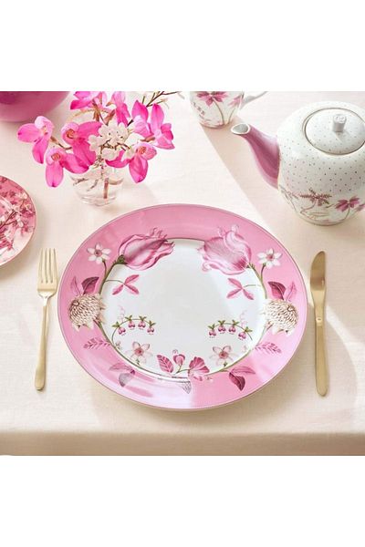 Pip Studio Farfurie din porțelan, Pip Studio, Tulip Pink, 23 cm, colecția Jolie