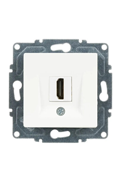 Günsan Eqona  Radius  Neoline HDMI Prizi, Beyaz (Mekanizma + TuşKapak)