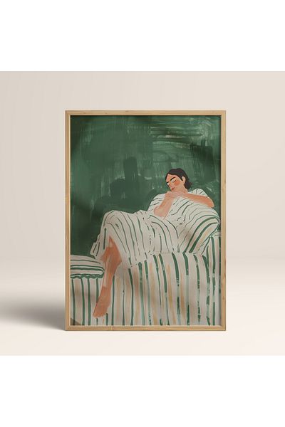 HOMEPACK Единична картина в дървена рамка, единичен плакат, картина TK/1395