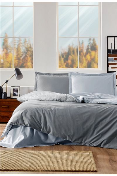 Özdilek Gray - Silver Double Duvet Cover Set