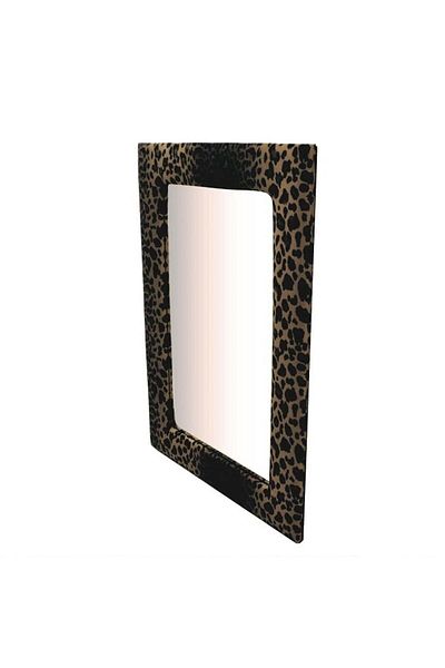 BM GİFT DESİGN Wall mirror, with velvet frame, animal print pattern, 70x50 cm
