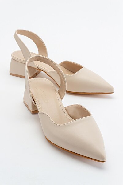 Ccway صندل نسائي بكعب جلد