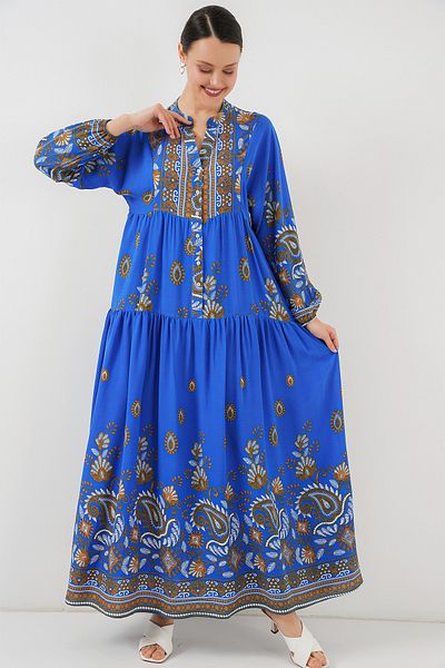 Bigdart 2423 Φόρεμα Hijab με αυθεντικό σχέδιο - Saks 1