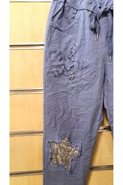 Park Moda Італійські штани з зірковим візерунком та вишивкою