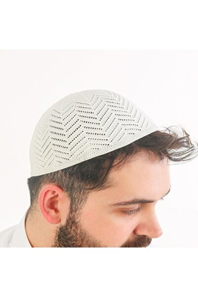 İkranur Πολυτελές Μακάμ Προσκυνητήριο Λευκό Καπάκι