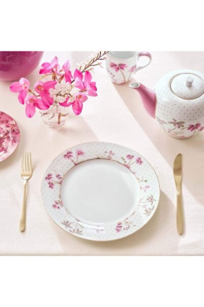 Pip Studio Porcelain plate, Pip Studio, Dots Gold Pink, 26.5 cm, Jolie collection