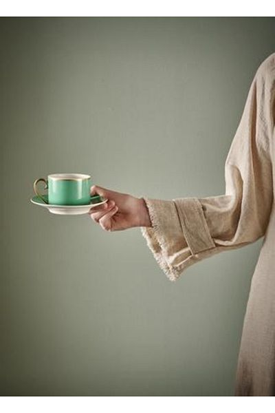 Pip Studio Espresso cup with saucer, Pip Studio, 120 ml, Pip Chique collection, Gold-Green