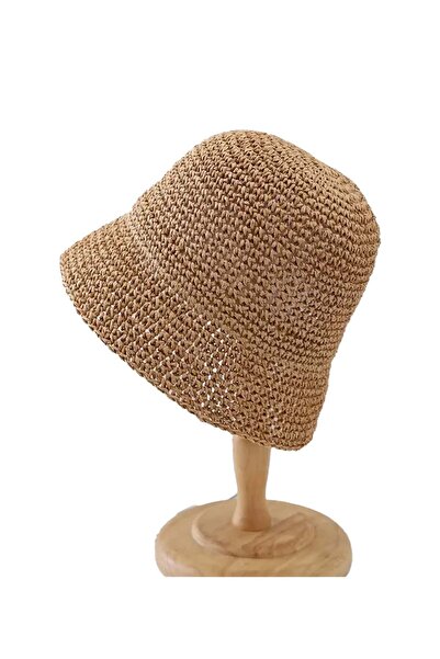 MYZİ STORE Солом'яний сонцезахисний капелюх дихаючий складаний пляжний капелюх (РОЗМІР РЕГУЛЮЄТЬСЯ)