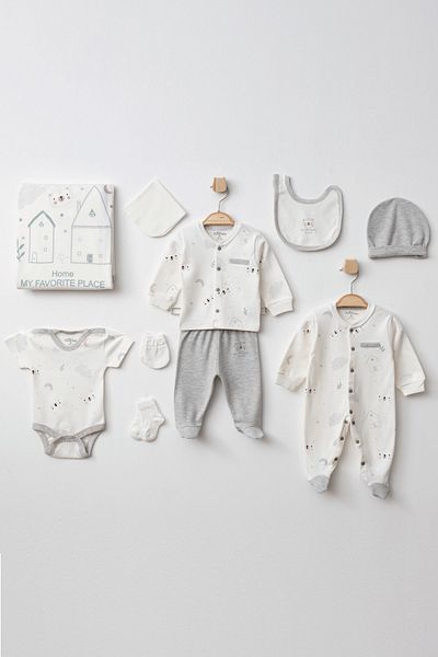 Aziz Bebe Baby Boy Animal Figured 10' Hospital Exit Set 0 Months - 3 Months