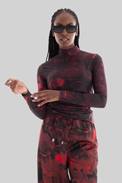 Hugo Boss Hugo Bos Balıkçı Yakalı Kadın Uzun Kollu Çok Renkli