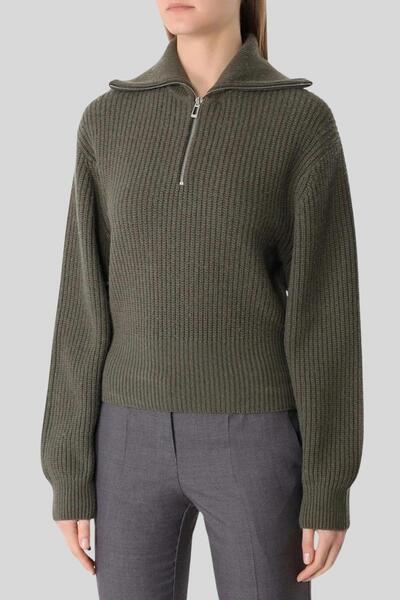 Hugo Boss Balıkçı Yaka Kadın Kazak Haki