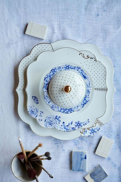 Pip Studio Porcelain plate, Pip Studio, 17cm, Royal White collection