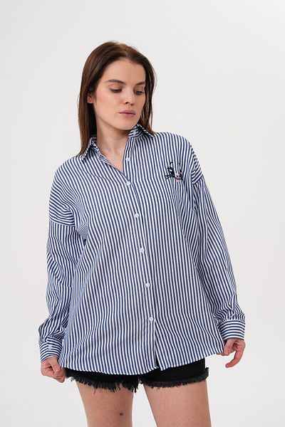 BLUSS Cămașă cu dungi cu detaliu de broderie – drăguță și elegantă!