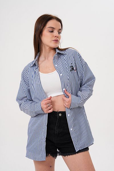 BLUSS Cămașă cu dungi cu detaliu de broderie – drăguță și elegantă!