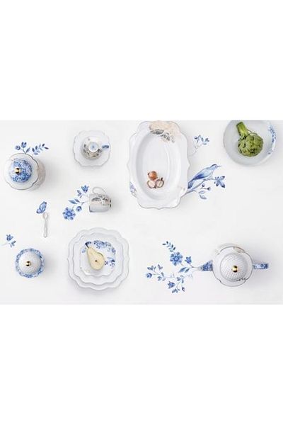 Pip Studio Porcelain deep plate, Pip Studio, 23.5cm, Royal White collection