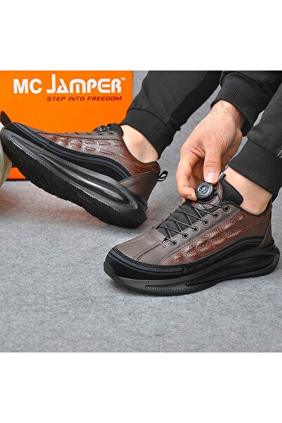 MC Jamper ERKEK ACI KAHVE LASTİK BAĞICIKLI APARATLI ŞEFFAF TABAN SPOR AYAKKABI